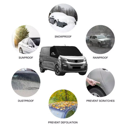 Opaltool Front Windshield Wrap Cover for Opel Vivaro FIAT Talento Nissan NV300 Primastar 2014-2019, Luxury 600D Car Windshield Cover, Windshield Sunshade Front Windshield Cover