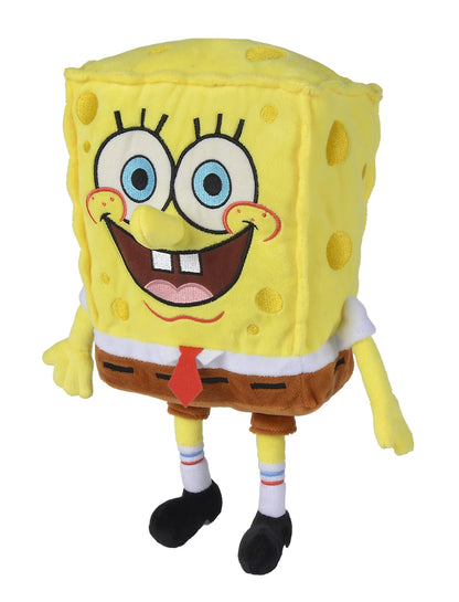 Simba 109491000 - Spongebob Squarepants Plush 35cm, plush figure made from recycled filling material, suitable from the first months of life.