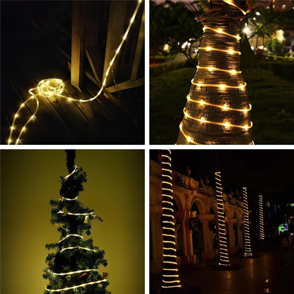 Cecaylie LED light tube outdoor indoor, 40M 960 LEDs warm white light tube with timer and 8 modes waterproof string lights outdoor and indoor, for party wedding Christmas decoration