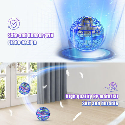 XINHOME Flying Ball, Flying Ball with LED lighting, Orbi Ball Drone Flying Orb Ball Hover Toy Gifts for Boys Girls 6-12 Years Old Flying Orb Ball Toy Blue