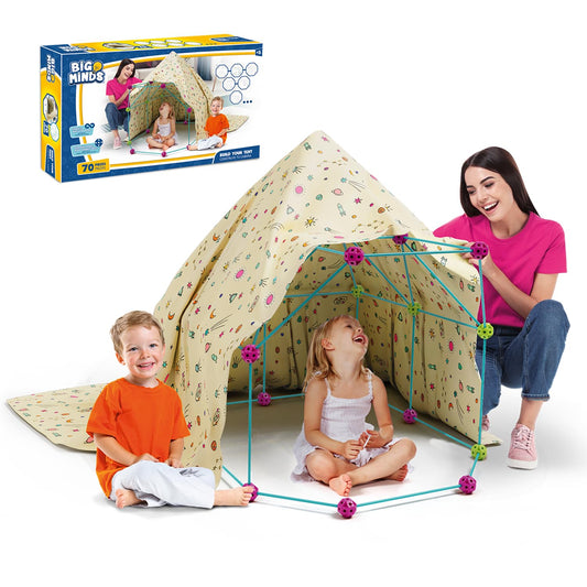 Cave Build Kids | Building Toys 70 Pieces | Outdoor Games For Kids UNT Kids Tent Indoor | Outdoor Toys | Garden Toys | Building Toys Ages 6+ | STEM