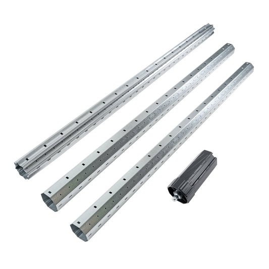 3T-MOTORS Roller shutter shaft 270 cm SW60, 8-sided steel shaft, shaft set with capsule, roller shutter shaft eight-sided for roller shutters, roller shutter motor