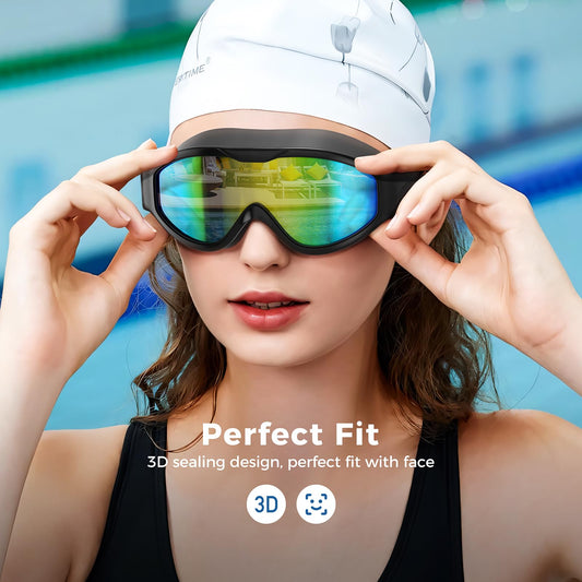 Yomisee Swim Goggles for Men Women Adults, 2 Pack Swimming Goggles with UV Protection & Anti-Fog Protection.