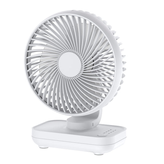 Joneytech Mini Fan Quiet, USB 4000mAh Battery Small Desk Fan, 4 Speeds for Desk, Home, Picnics, and Office - Portable table fan