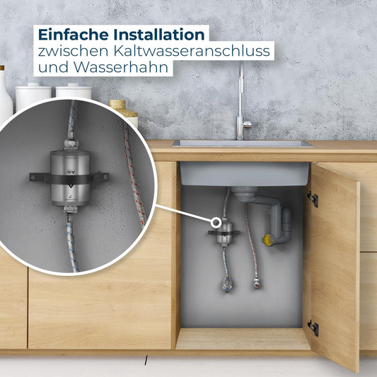 Alb filter active undercounter complete set quick-release stainless steel natural
