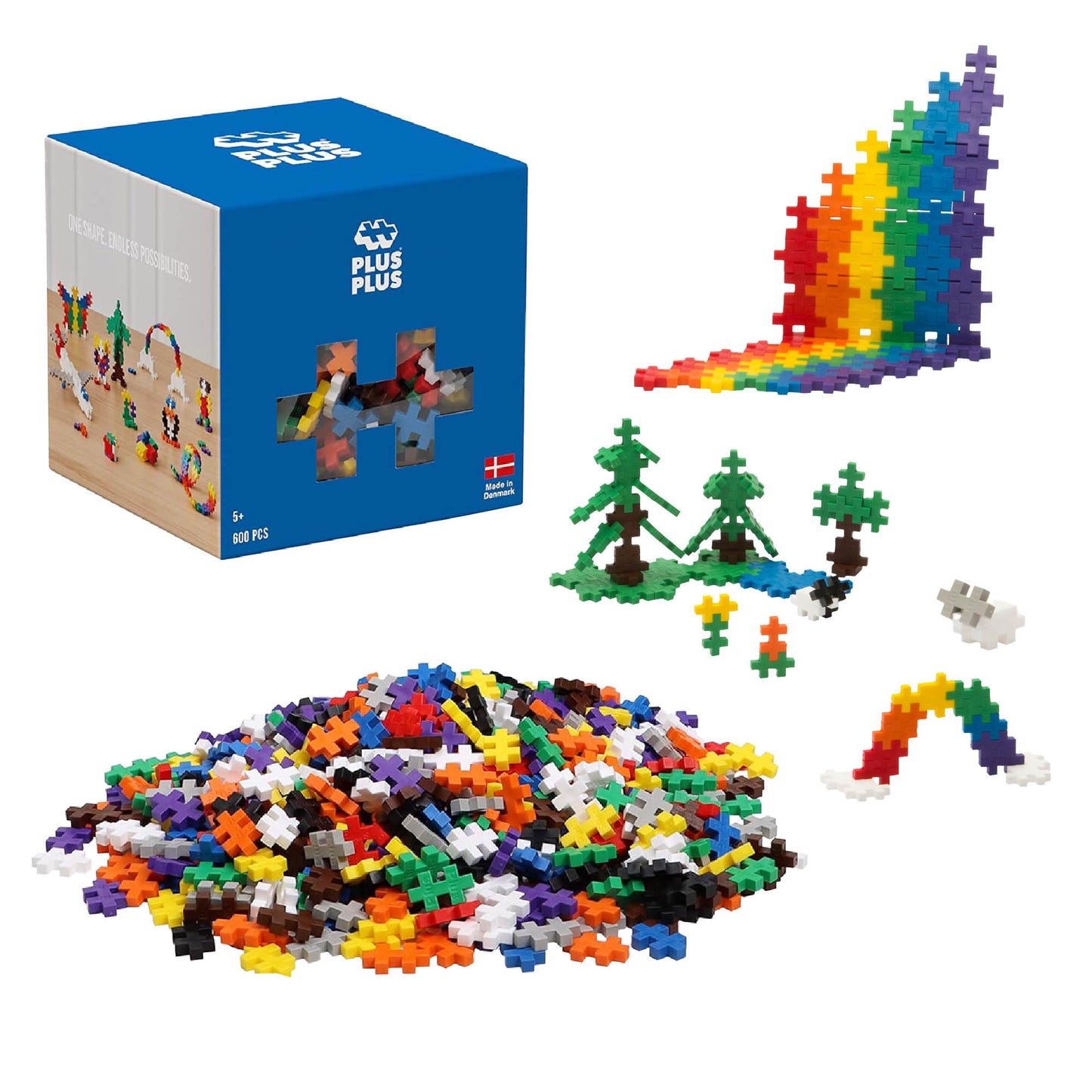 Plus-Plus 3310 Creative building toy, Open Play Basic, Building blocks set, 600 pieces