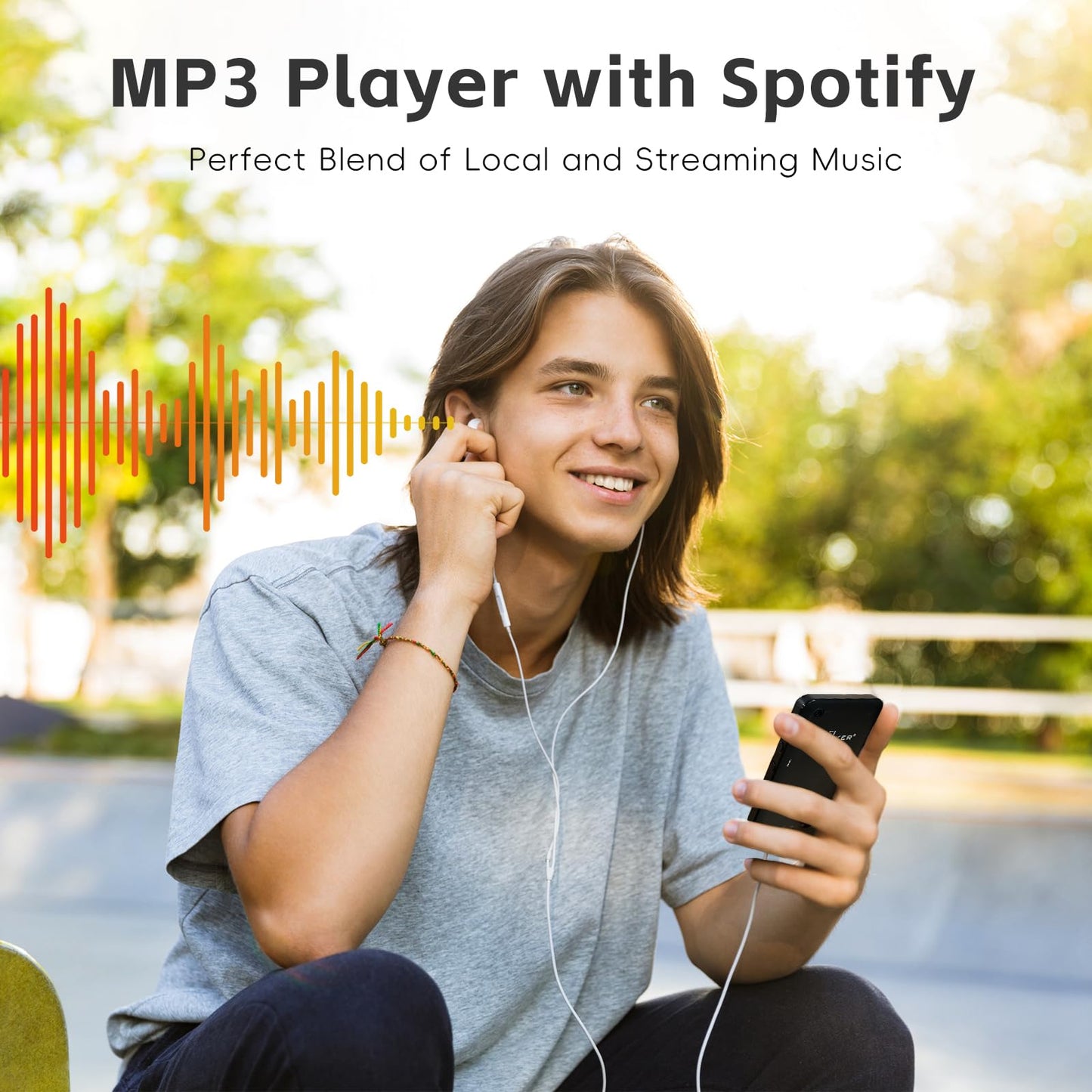 HIFI WALKER G7 MP3 Player with Bluetooth and WiFi- MP3 Player with Spotify and Camera, Android MP3 Player, Touchscreen 16GB MP4 Music Player with Speaker, Spotify, YouTube