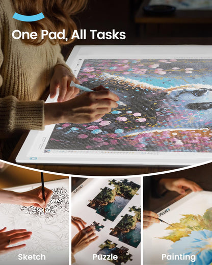 ARTDOT light pad A1 for 5D Diamond Painting accessories, adjustable brightness diamond painting light boards