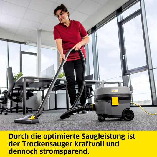 Kärcher vac T 7/1 Classic, vacuum for carpet and hard floors, capacity: 7 l, power: 850 W, sound pressure level: 62 db(A), weight: 3.5 kg, cord: 7.5 m, permanent filter basket