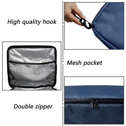 Cooler deck bag (blue) with 11L capacity, waterproof phone pouch, mesh pocket on top, portable suction cup, zipper nylon fabric board bags deck accessory.