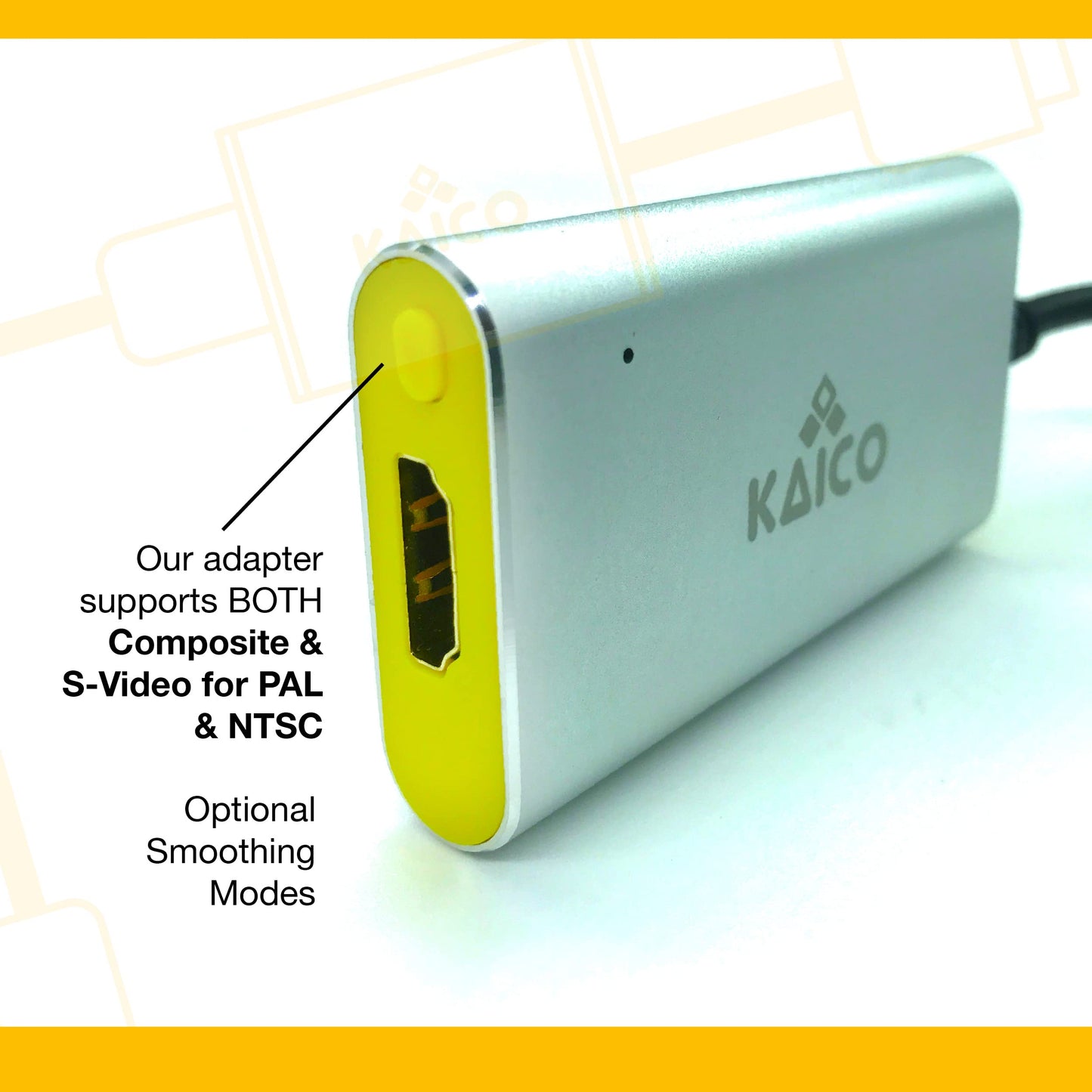 Kaico Analog 2-Port GameCube HDMI Adapter for Nintendo 64, Super Nintendo, Super Famicom, and GameCube - Dual line doubling - A simple plug & play solution N64 HDMI Adapter