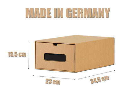 BigDean 30-Pack Box Set with Window + Drawer - Kraft paper cardboard - Shoebox Toy Box Storage for accessories & accessories
