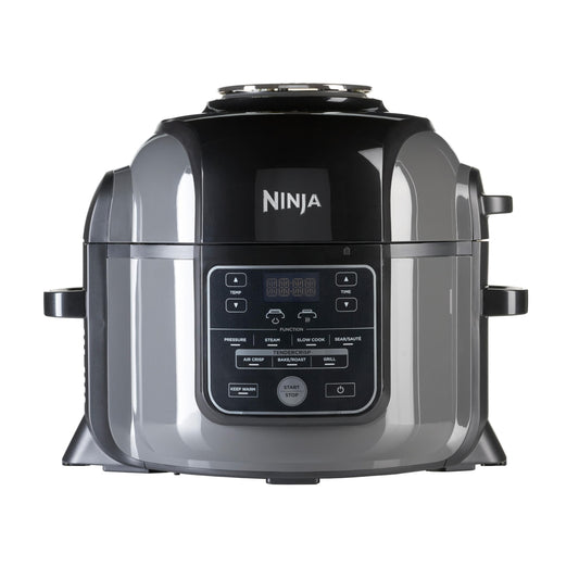 Ninja Foodi Multicooker, 6L, 9-in-1 Multicooker, Pressure Cooker, Airfryer, Slow Cooker, Grill, and more, Brushed Steel & Black, OP300EU
