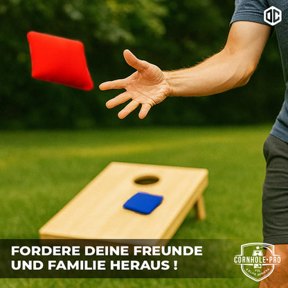 Official Cornhole Bags | 4 Blue and 4 Red Bags | Official Sizes | Premium Quality | 100% Cotton | Waterproof | American Game | Outdoor Fun | Friends & Family | OriginalCup®