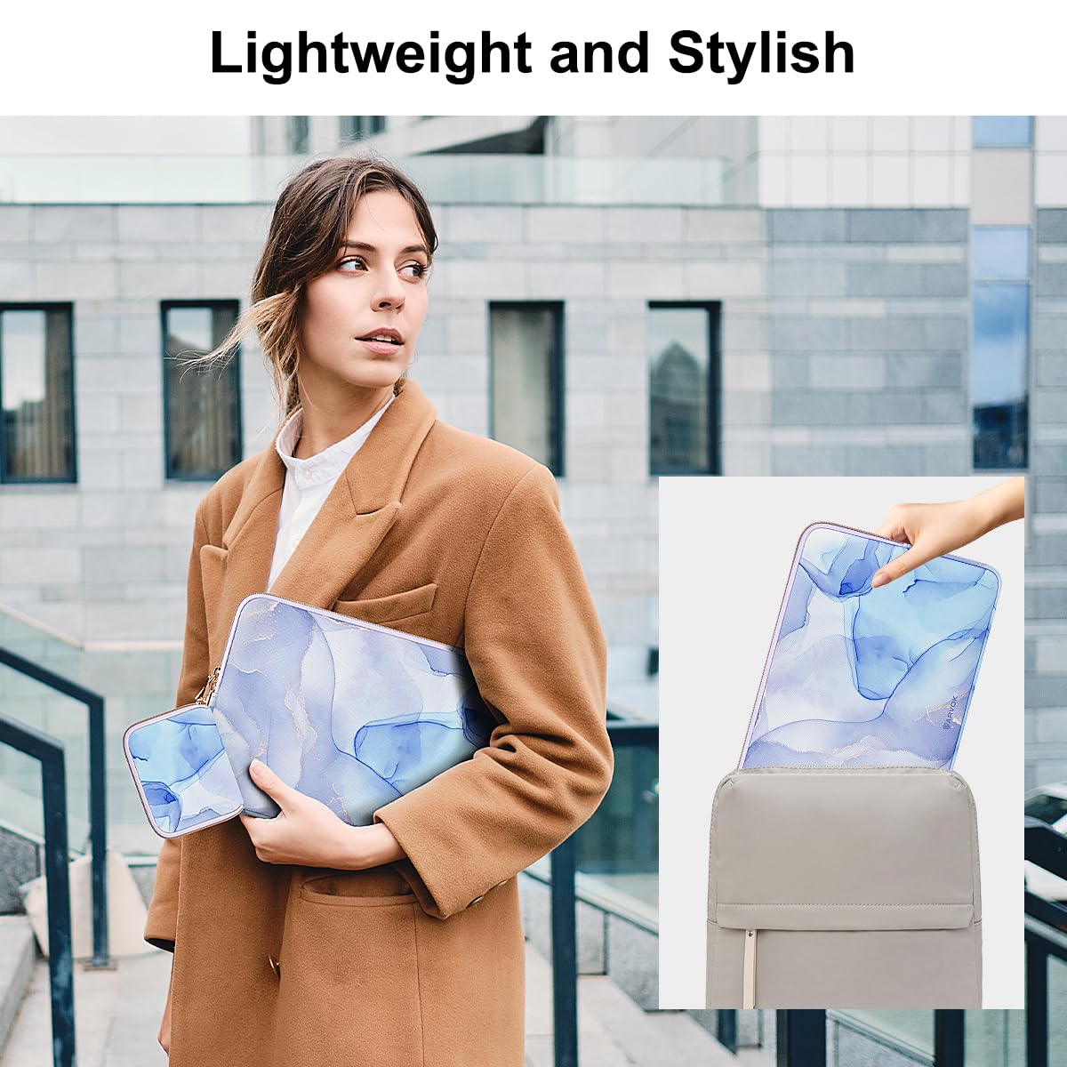 ARVOK Laptop Sleeve for MacBook Air 13 M3 M2 M1 2024 2023-2012, MacBook Pro 14/13 M4 M3 M2 M1, Sleeve Case for 13 Inch Surface Laptop, MateBook D14, Lenovo Dell