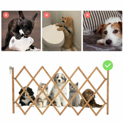 AllRight Dog barrier gate Dog gate Pet gate Staircase safety gate Wooden Mounting hardware 75 x 105 cm