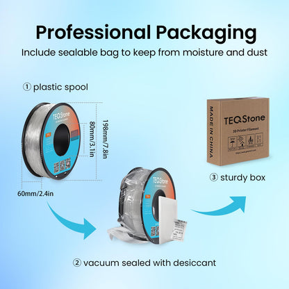 TEQStone TPU filament 1.75mm New Purple 1kg spool 95A Flexible Soft 3D printer filament Accuracy +/-0.03mm Vacuum packed