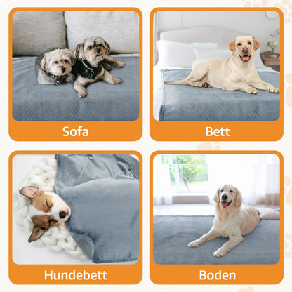 PICK FOR LIFE waterproof dog blanket, Washable fluffy blankets for dogs and cats, Soft cuddle blanket for dogs - Protects sofas and beds, suitable for small and large pets.