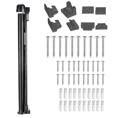 NAIZY door protection gate roller 0-300cm stair protection roller baby stair safety gate and dog door gate retractable door extendable dog barriers for indoor and outdoor - black