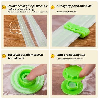 Opaza XXL Vacuum Bags for Comforters, 4-pack Extra Large [130 x 100 cm] Vacuum Bags for Clothing, Jumbo Extra Large Vacuum Bags (4 pieces)