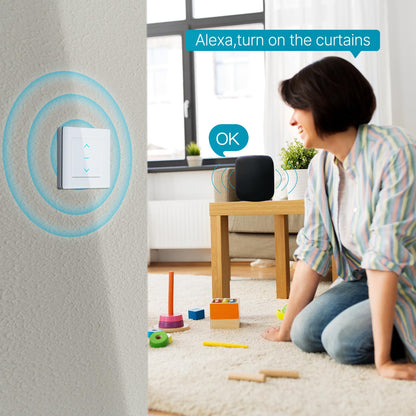 MOES Wi-Fi Roller Shutter Switch-2 Pack Smart Roller Shutter Switch for Roller Shutter Control with Smart Life/Tuya App, Alexa And Google Voice Control