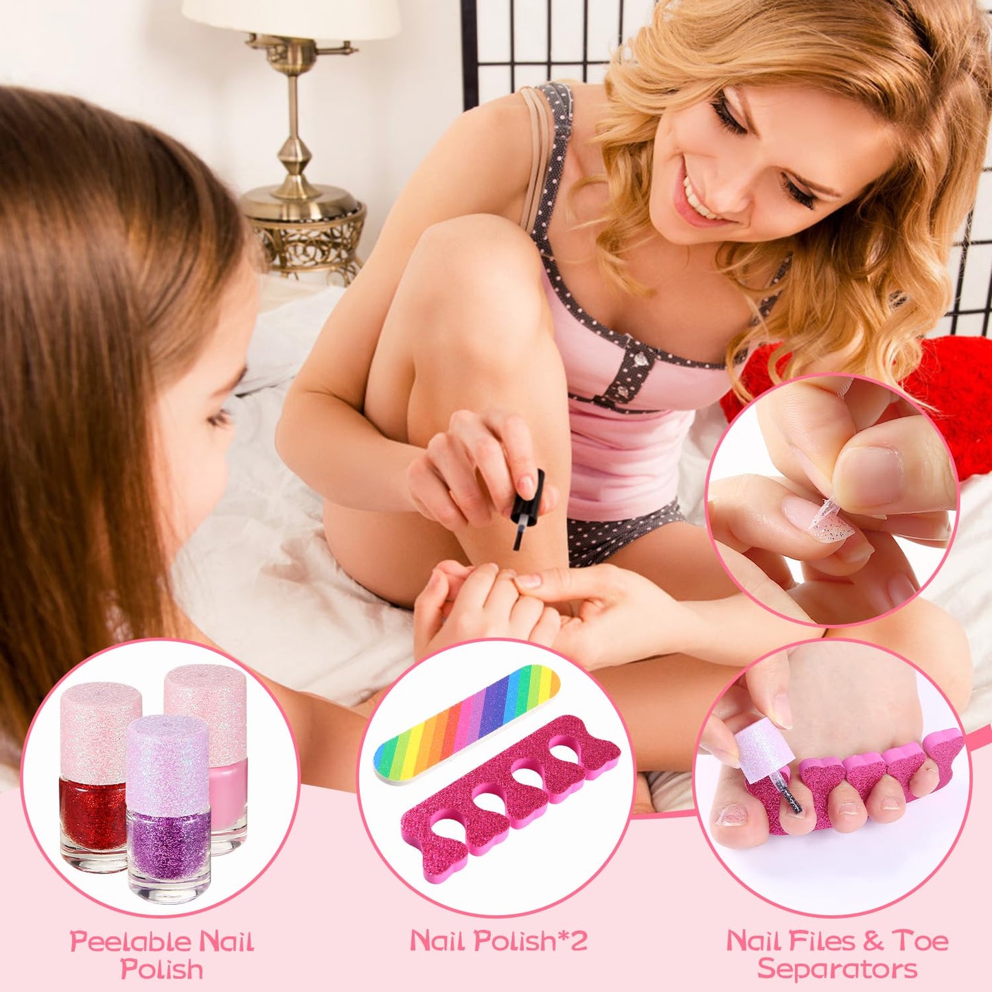 SLEMAKO Kids Makeup Set for Girls, 29PCS Washable Makeup Case for Girls, Halloween Christmas Birthday Gifts for Girls 3 4 5 6 7 8 9 10 Years