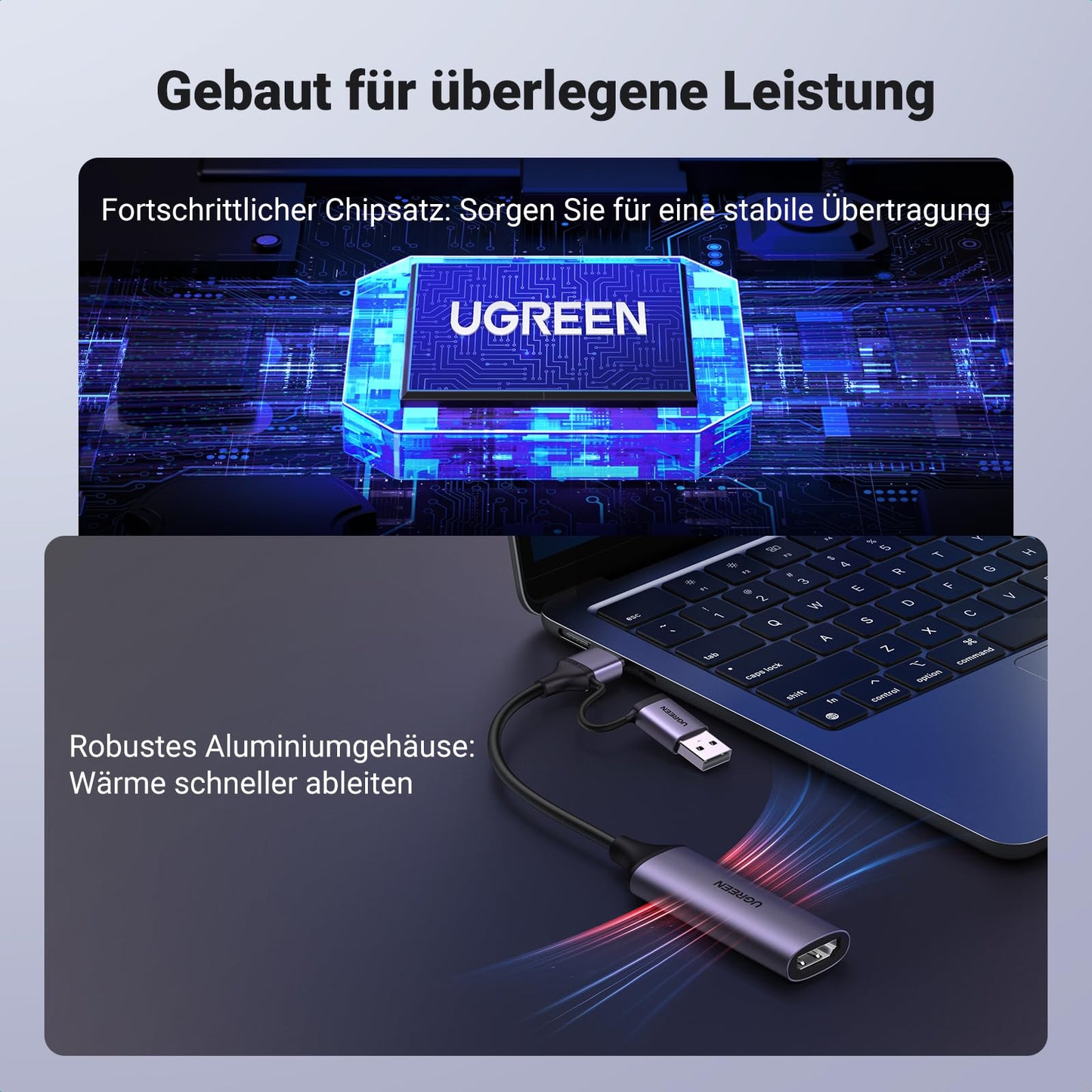 UGREEN Video Capture Card, 4K HDMI to USB C/A Capture Card, 1080P Video Grabber for gaming, recording, livestreaming, compatible with Switch, PS5, Xbox, TV Stick, camera, laptop, iPad, Mac, iPhone, Mac mini 4