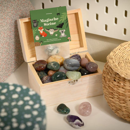 10x "Magic Stones" lucky stones for kids - party favors for children's birthday parties - good luck charm stone - birthday party favors - children's birthday party guest gift - lucky stone party favor