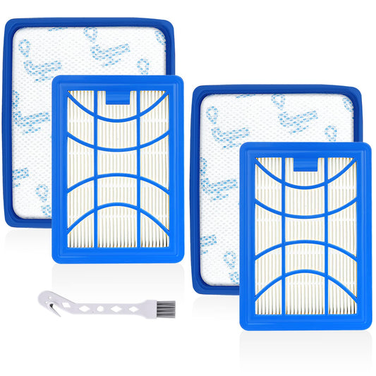 2-piece replacement filter set for Philips 7000 Series PowerPro Expert Vacuum Cleaner FC9729/09 FC9741/09 FC9742/09 FC9743/09 FC9744/09 FC9745/09 FC9746/09 Spare parts accessory Filter CP0617