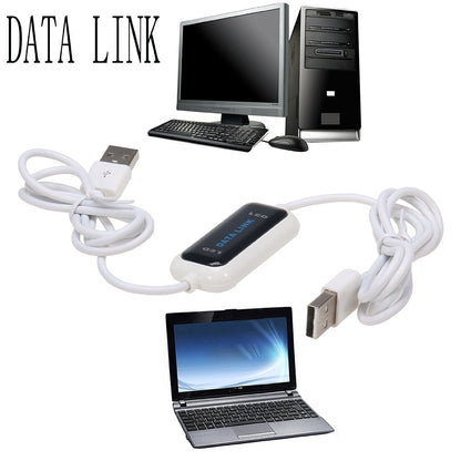 SALCAR Data Cable High-Speed USB 2.0 PC to PC Link Cable for Windows 11/10/8.1/8/7/Vista/XP/2000, easiest data exchange between 2 computers.