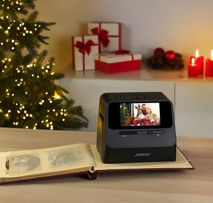 Somikon photo scanner: 3-in-1 photo, slide, and negative scanner with 22 MP and HDMI output, battery (3-in-1 scanner, slide photo scanner, digitizing device)