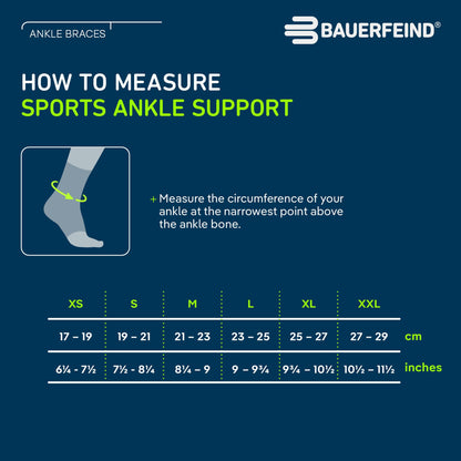 BAUERFEIND Ankle Support ankle brace for sports like soccer, fitness, and running. Prevents ankle injuries and provides stability. Pink, size L.