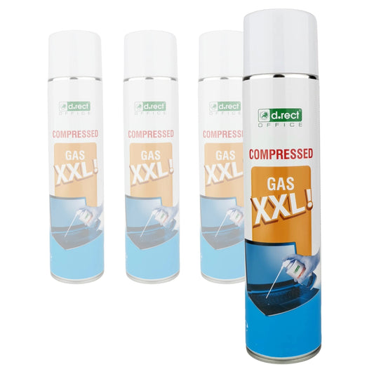 D.RECT compressed air spray 4x600ml | Air duster PC cleaning kit Cleaning Spray Cleaner | Compressed air cleaner for cleaning keyboard, computer, camera, phone