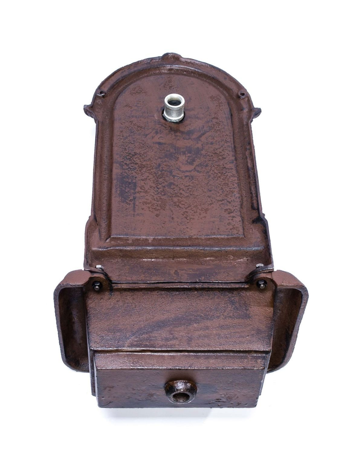 aubaho Fountain 66cm Wash Basin Iron Brown Wall Fountain Garden Antique Style