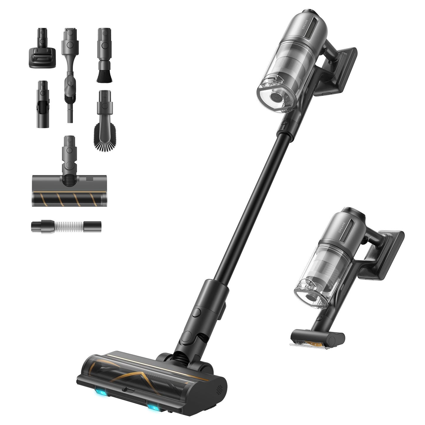 Dreame Z30 Cordless Stick Vacuum, 310 AW Suction Power, 90 min Max Cleaning Time, Dust-Reveal Technology, Pet Hair Removal Tool, Multi-Surface Cleaning Power, Dirt Detection.
