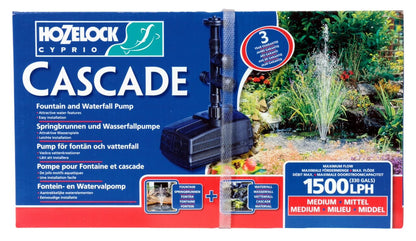 Hozelock Fountain & Waterfall Pumps Cascade Fountain and Waterfall, Black, 1500 Liters per Hour