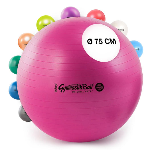 PEZZI MAXAFE Exercise Ball Pezzi Ball Therapy Ball 75 cm Fitness Ball Ruby