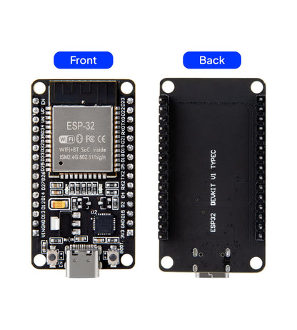 ELEGOO ESP32 Development Board USB-C, 2.4GHz Dual Mode WiFi+Bluetooth Dual Core Microcontroller for Arduino IDE, Supports AP/STA/AP+STA, CP2102 Chip, 3 Pieces