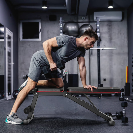 PASYOU Foldable Adjustable Weight Bench, Multifunctional Incline Bench for Full Body Workout, 7 in 1 Fitness Bench for Home or Gym, 230kg Weight Capacity.