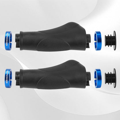 GXCROR Ergonomic bicycle grips with anti-slip dot design | Shock-absorbing rubber handlebar grips for mountain bikes | 130mm safety grips