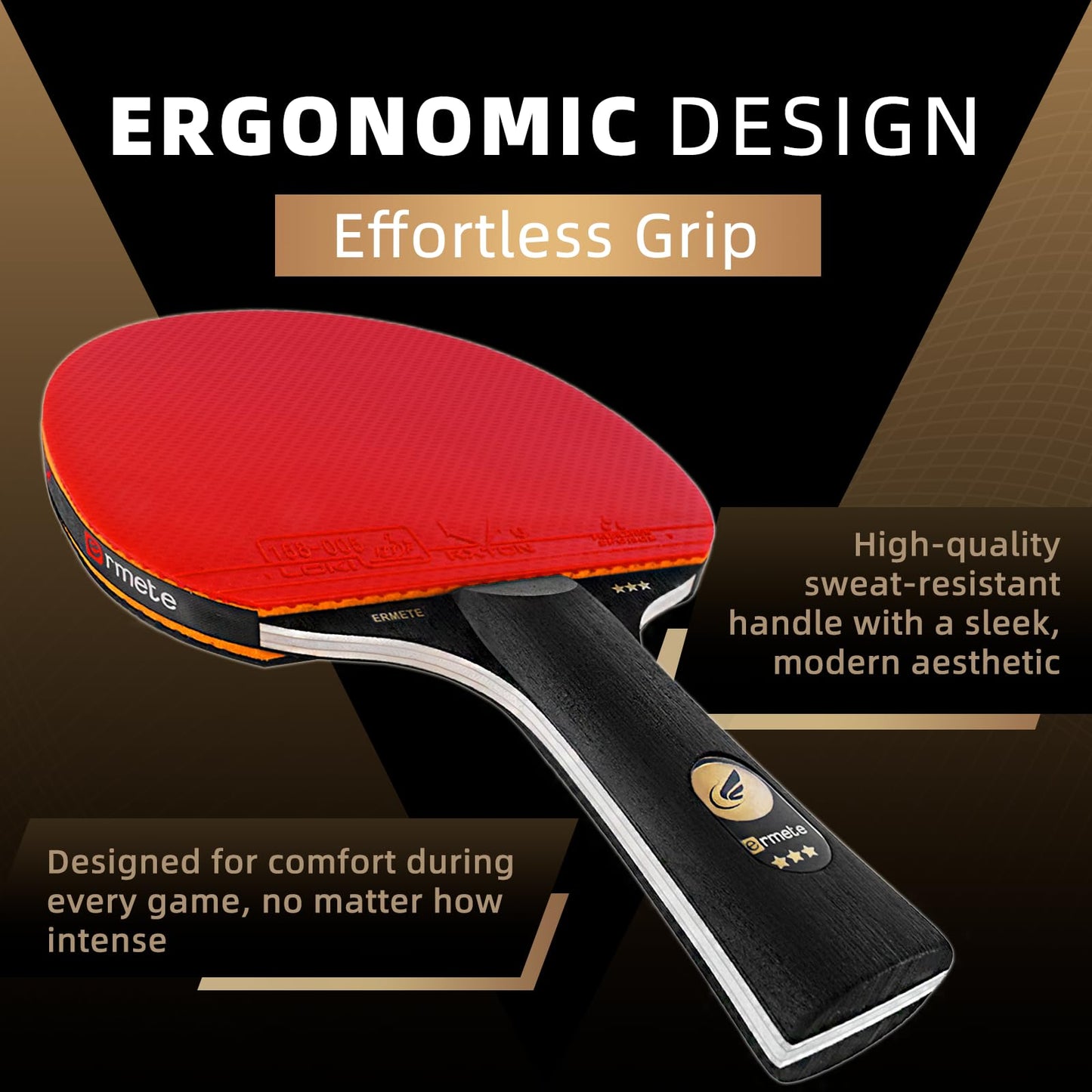 Table tennis set, 2 professional table tennis rackets, 3 table tennis balls, and carrying case. Perfect for beginners, families, and professionals.