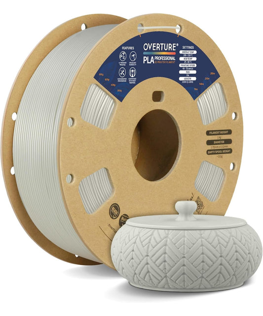 OVERTURE PLA+ Filament 1.75mm Champagne 1KG, precision (±0.02mm) - High strength & more durable 3D printer filament PLA Plus, environmentally friendly & compatible with FDM printers.