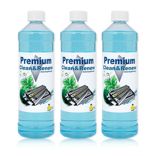 3 liters of premium shaver cleaner for refilling Braun Clean&Charge Stations in the series: 9070cc / 9075cc / 9090cc.