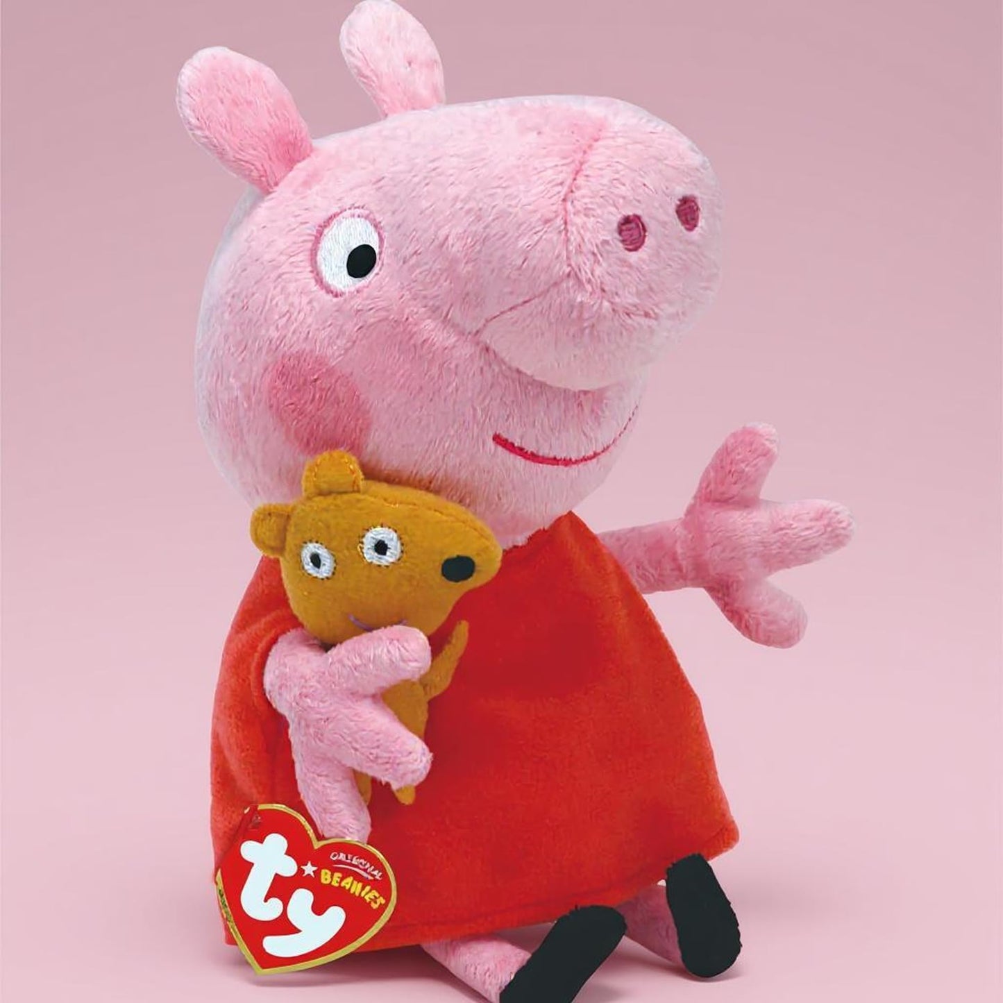 Thank you Peppa Pig Beanies 6-piece set - Peppa, George, Rebecca, Freddy, Candy, and Emily - Soft plush toys for kids - Collectible stuffed animal plushies - Cuddly toys for children