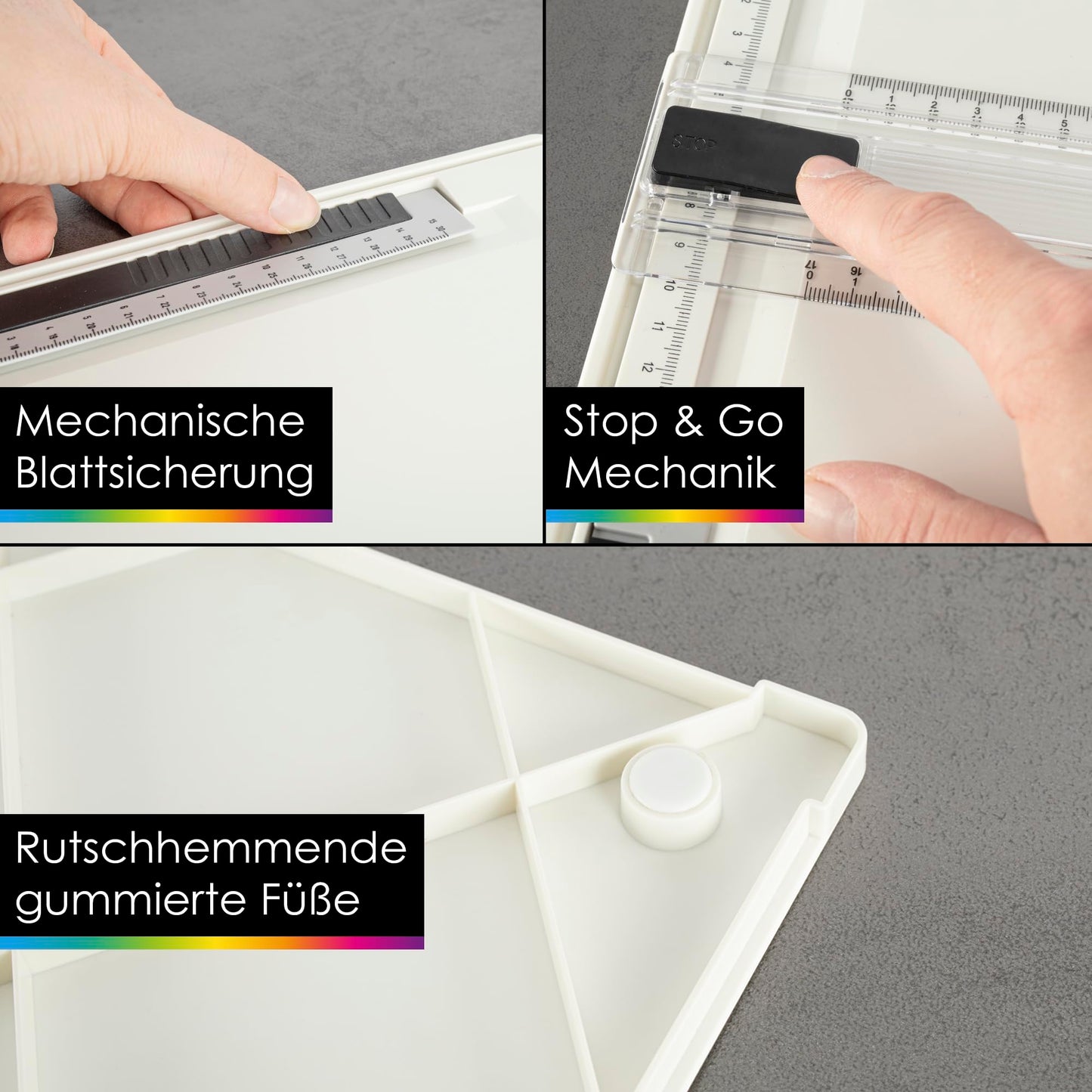 OfficeTree drawing board A4 - Includes carrying case, sliding ruler, set square, and more - A4 drawing board for precise work - DIN A4 drawing board, white