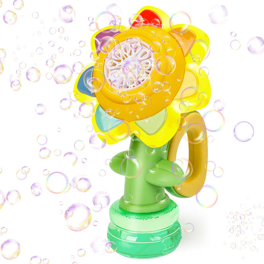 Jovico's bubble machine for kids, Rechargeable dancing sunflower bubble machine, Glowing bubble maker, Baby bubble blower bubble toy for kids.