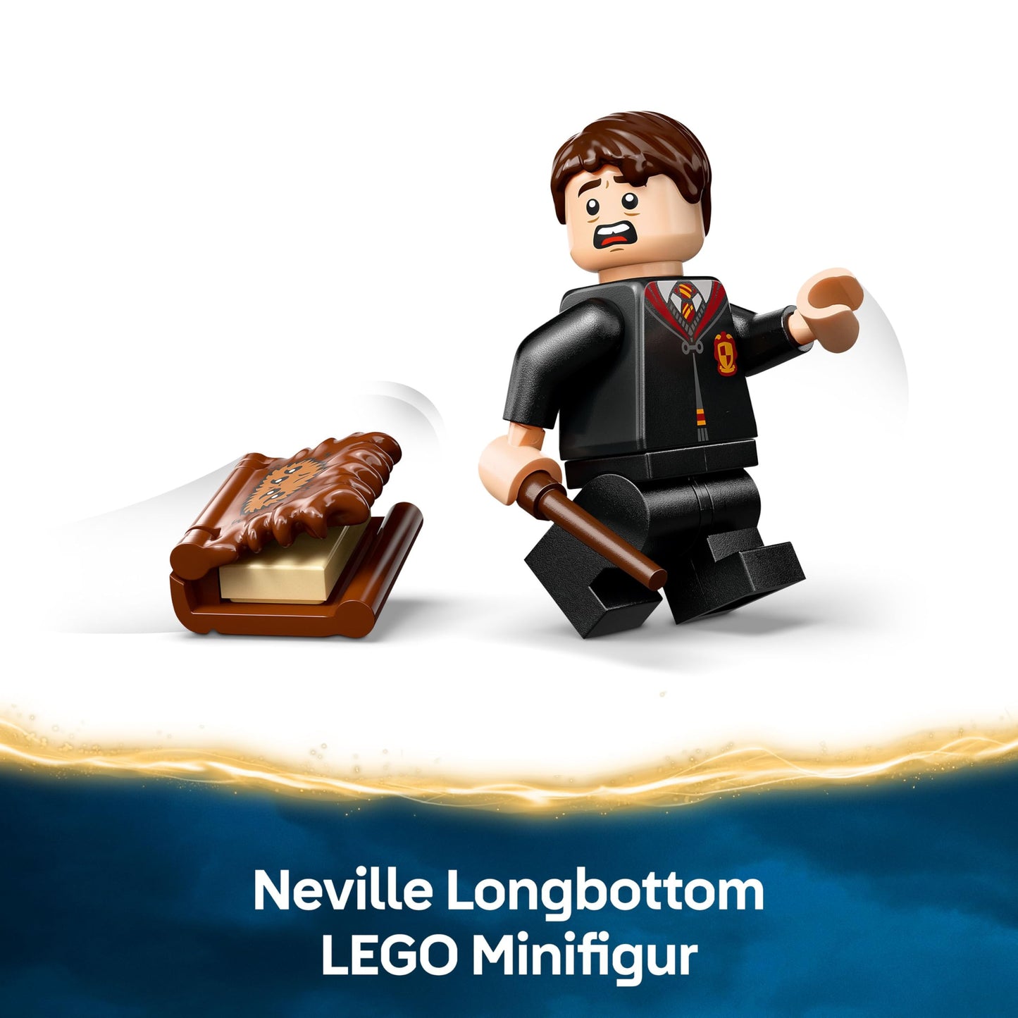 LEGO Harry Potter Monster Book of Monsters - Interactive toy with pull-back motor and biting mouth - includes Neville Longbottom mini figure - gift for kids, Harry Potter fans - 76449