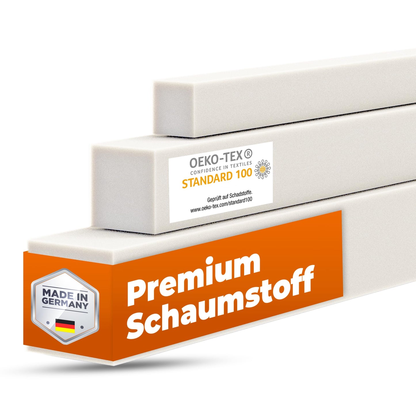 Saar foam • Foam strip mattress extension • Foam cut to size • Bed gap filler • Mattress leveling • Mattress connector • Upholstery • Density RG2440 10x15x200cm