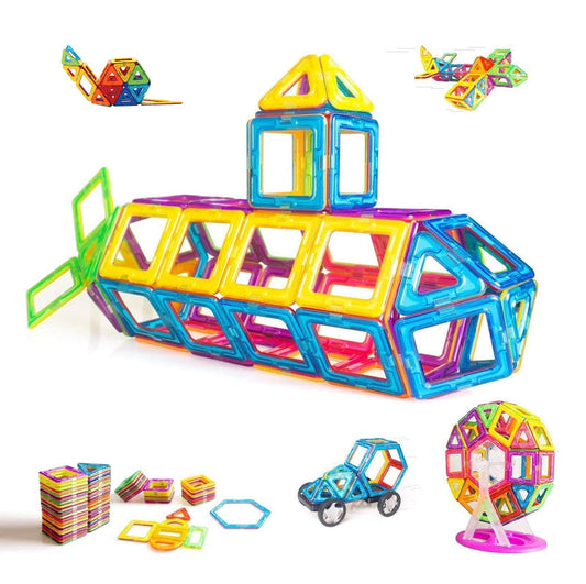 CONdis Magnetic Building Blocks 95 Pieces, Magnet Game STEM Magnetic Blocks, Creative Educational Toy for Montessori Toy Preschool Learning for Boys and Girls from 3 years old