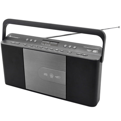Soundmaster RCD1870SW portable digital radio with CD player DAB+ FM RDS USB alarm clock audiobook sleep function kitchen radio - extremely slim design